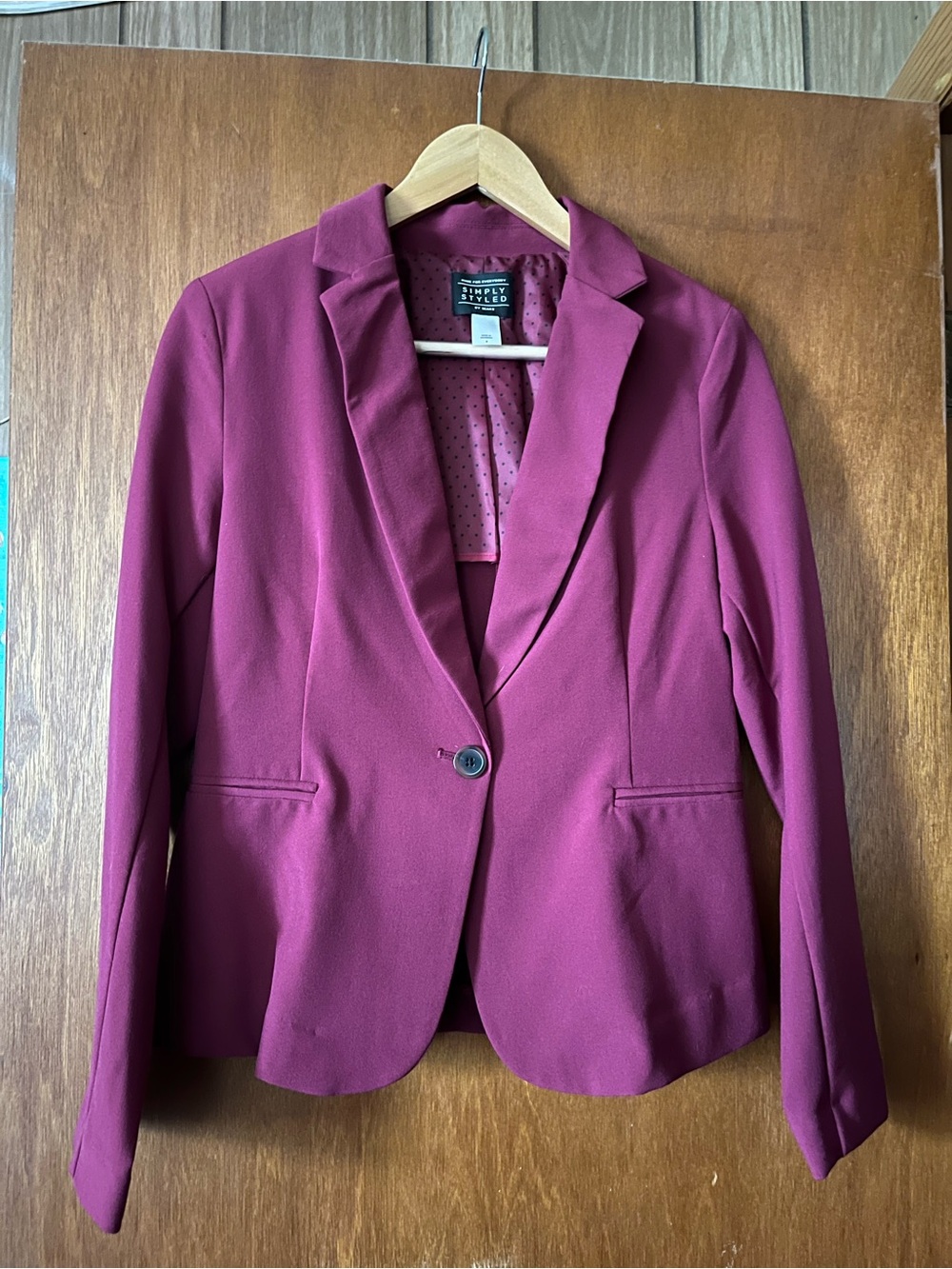 Sears Women's Plum Single-Button Blazer